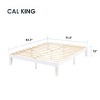 Cadre de lit plateforme classique en bois massif 12