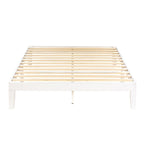 Cadre de lit plateforme classique en bois massif 12