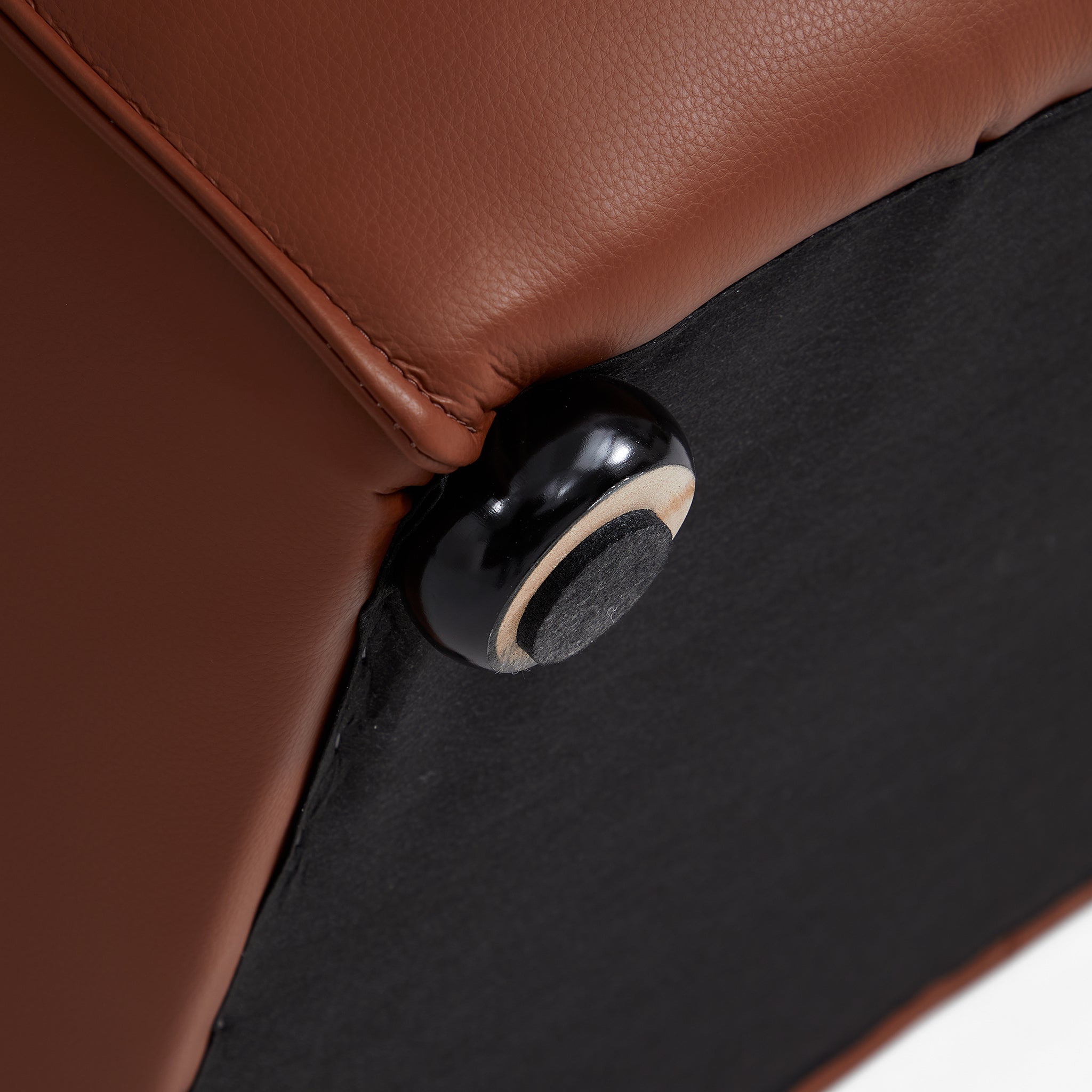 Cube Modular Black Genuine Leather Armchair