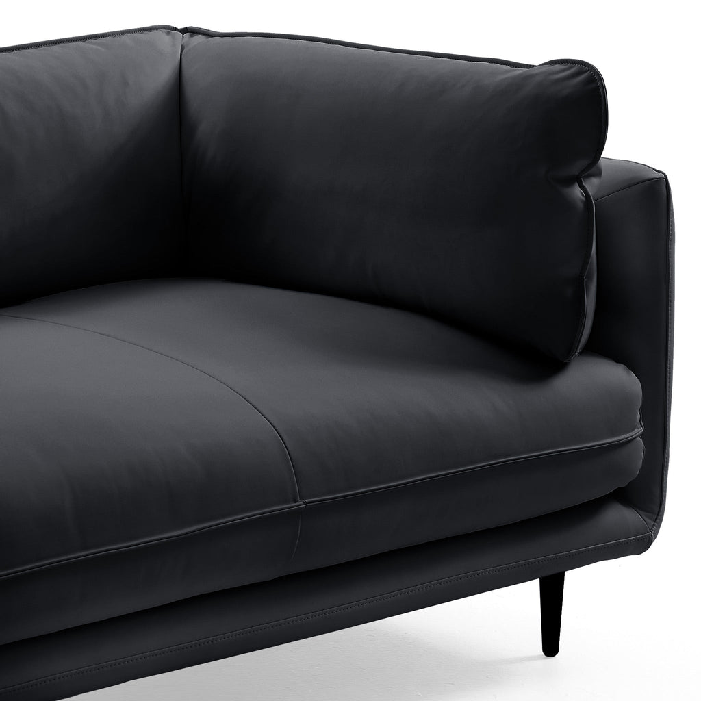Vanilla Black Leather Sofa