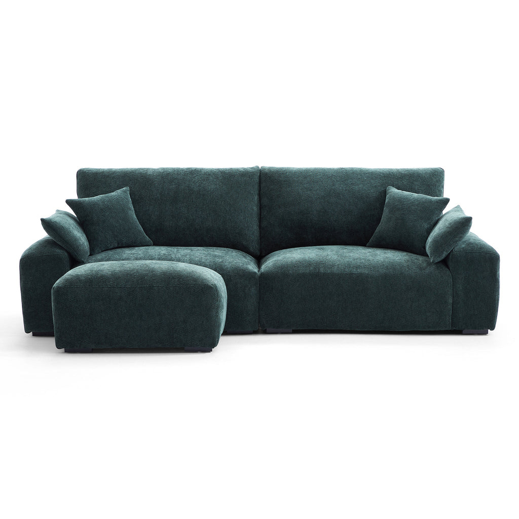 Le canapé et le pouf Empress Green