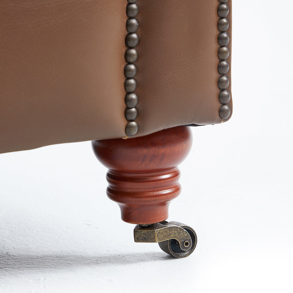 Durango Chesterfield Brown Top Grain Leather Tufted Sofa