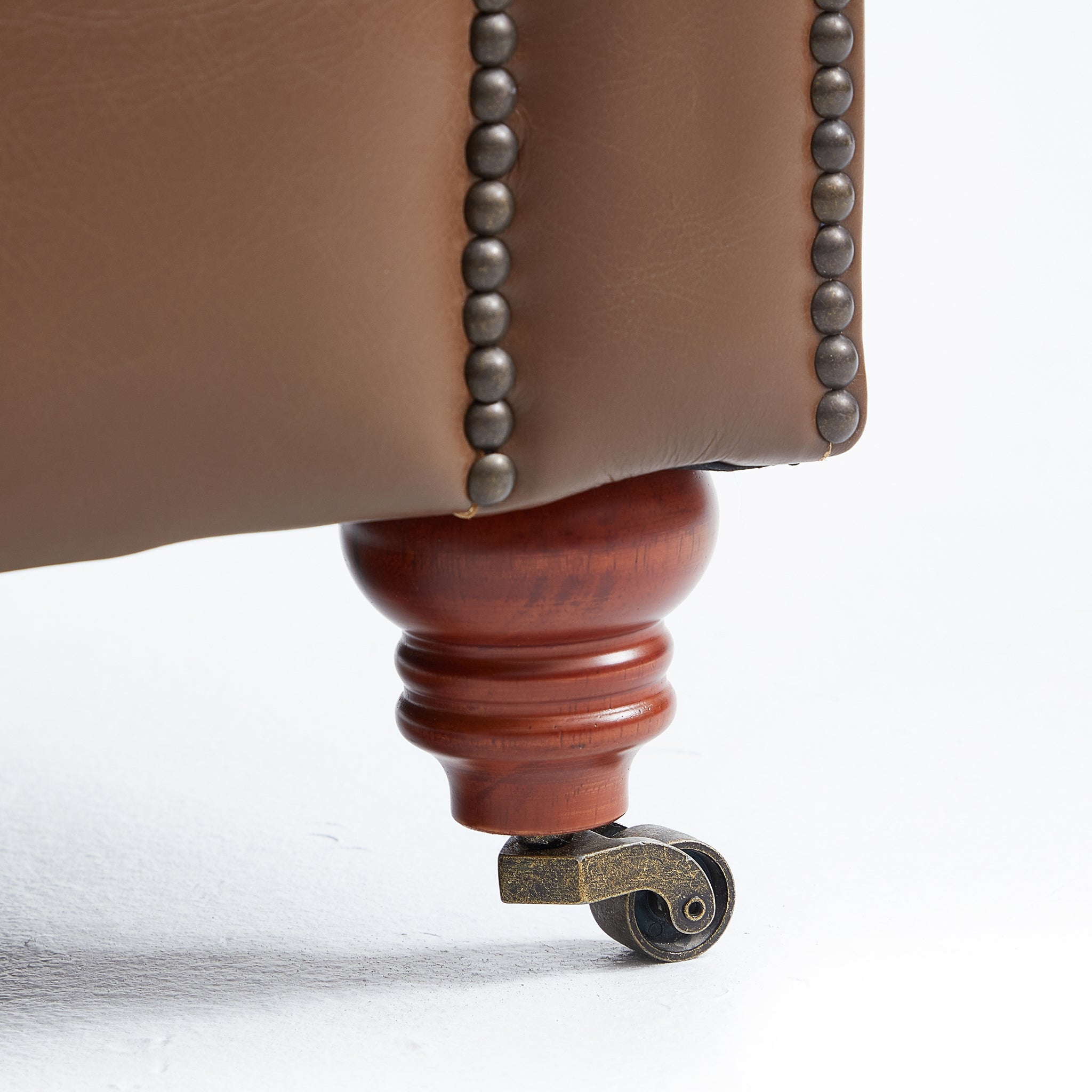 Durango Chesterfield Brown Top Grain Leather Tufted Sofa