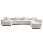 Canapé sectionnel modulaire Freedom beige à extrémité ouverte
