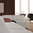 Canapé d'angle beige en forme de U Tender Wabi-Sabi avec extrémités ouvertes