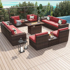 Ensemble de meubles de patio 13 pièces avec table de foyer 44