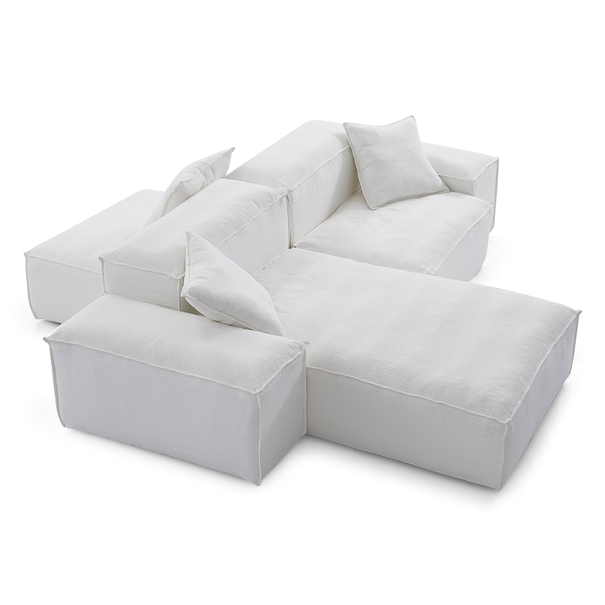 Freedom Modular Gray Double-Sided Sectional Sofa