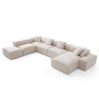 Canapé sectionnel modulaire Freedom kaki à extrémité ouverte