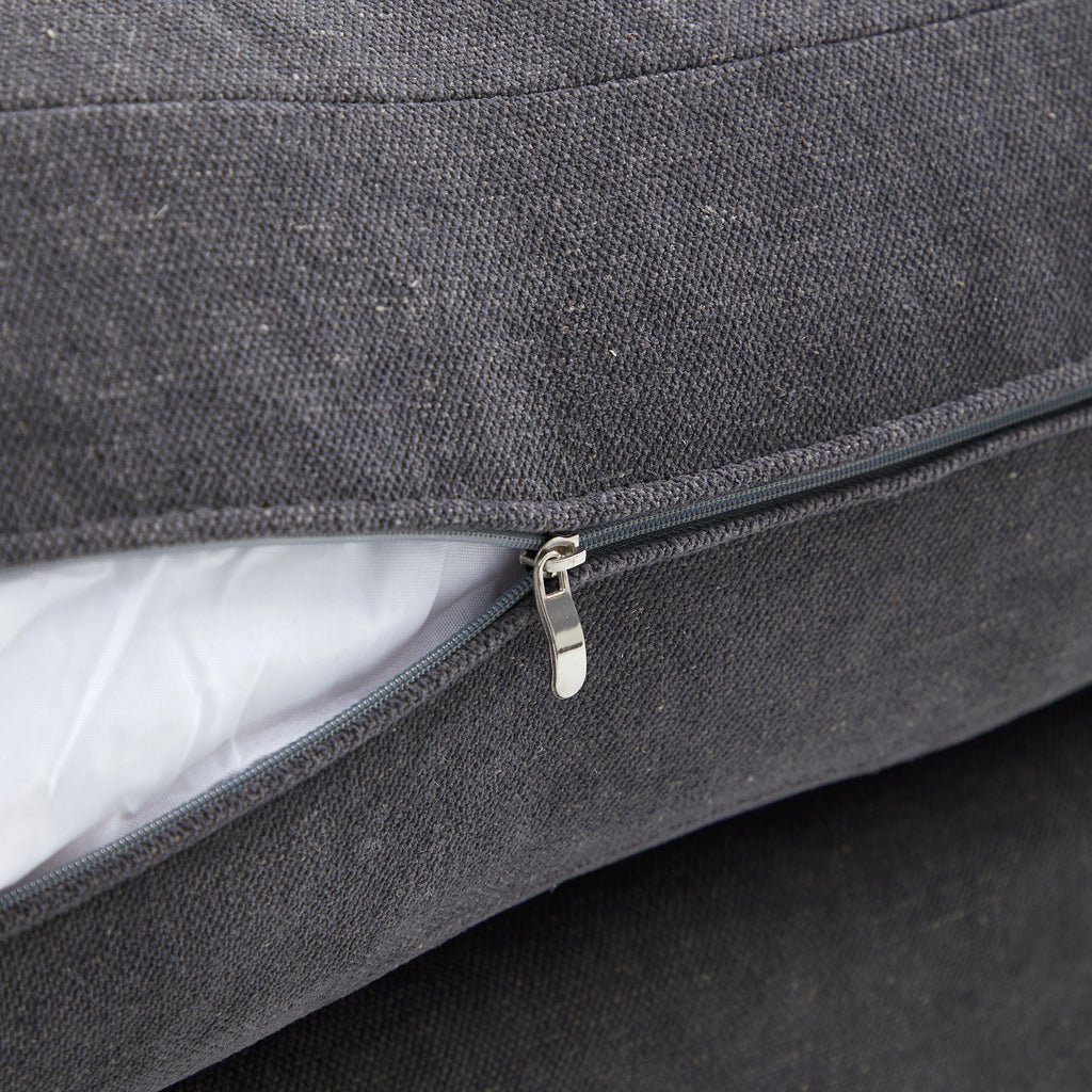 Canapé en tissu gris vintage Isabelle