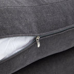 Canapé en tissu gris vintage Isabelle