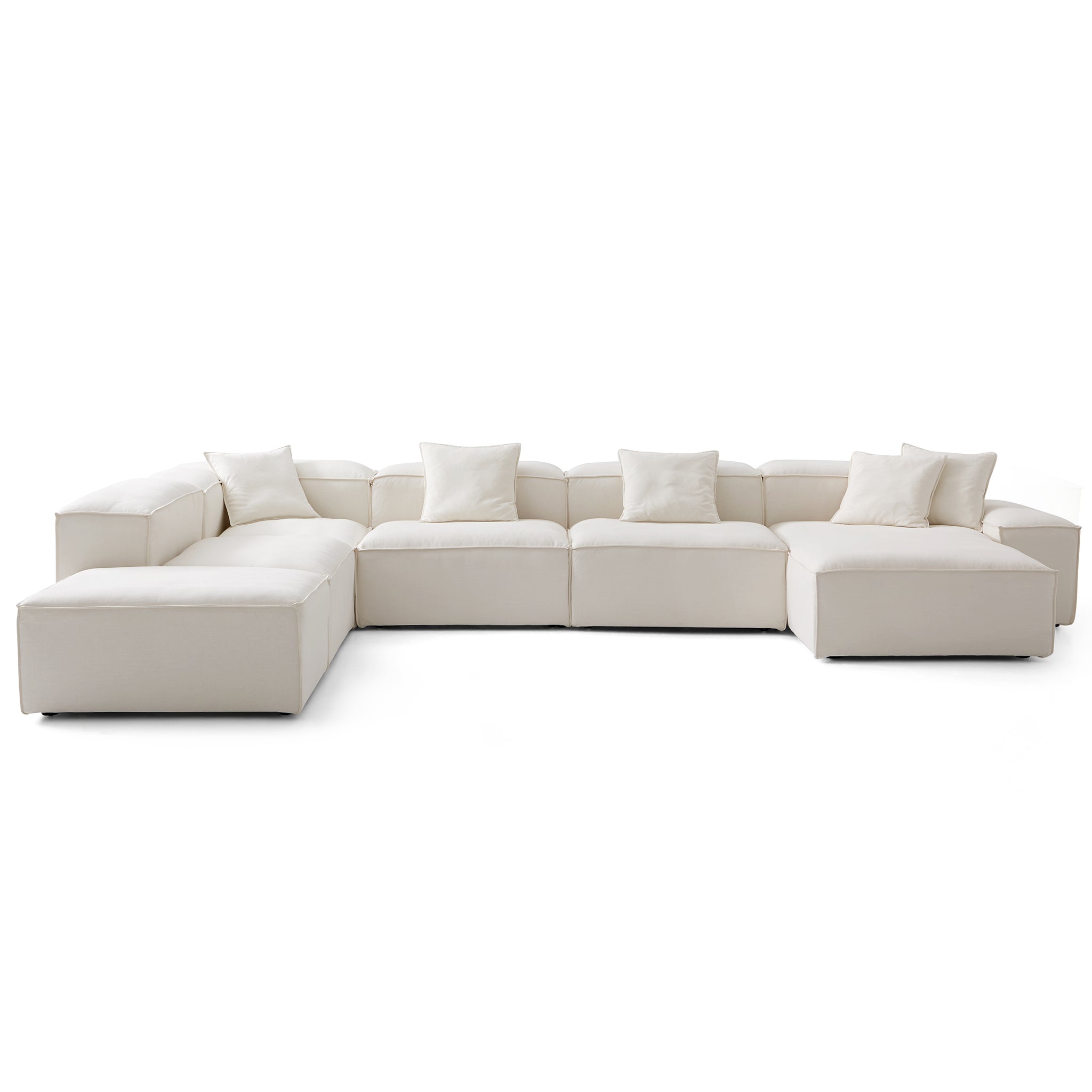 Freedom Modular Beige Open-End Sectional Sofa