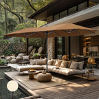 Parasol de patio double face MAISON ARTS extra large de 13 pieds avec manivelle