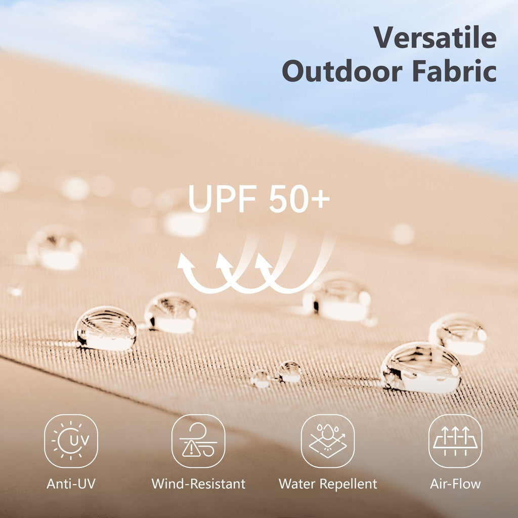 Parasol de patio double face MAISON ARTS extra large de 13 pieds avec manivelle