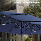 Parasol de patio double face MAISON ARTS extra large de 13 pieds avec manivelle