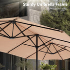 Parasol de patio double face MAISON ARTS extra large de 13 pieds avec manivelle