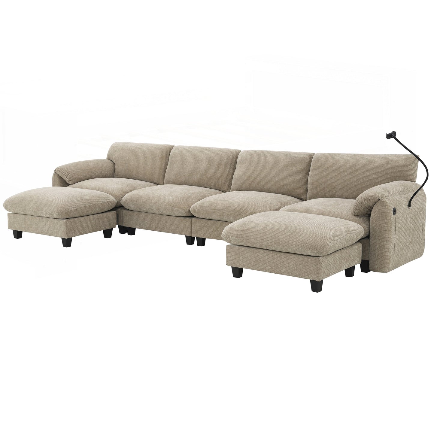 Canapé sectionnel modulaire de 140 pouces