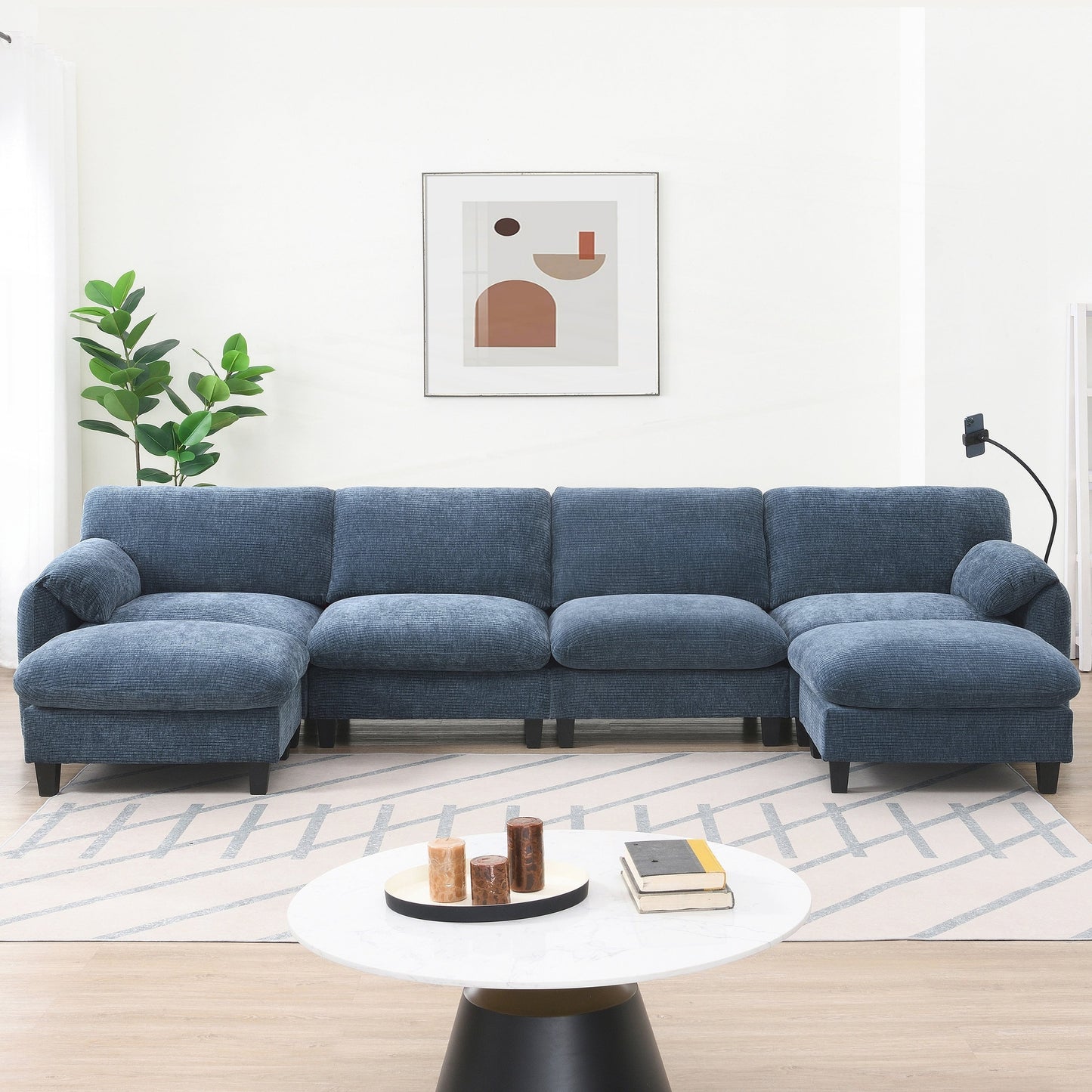 Canapé sectionnel modulaire de 140 pouces