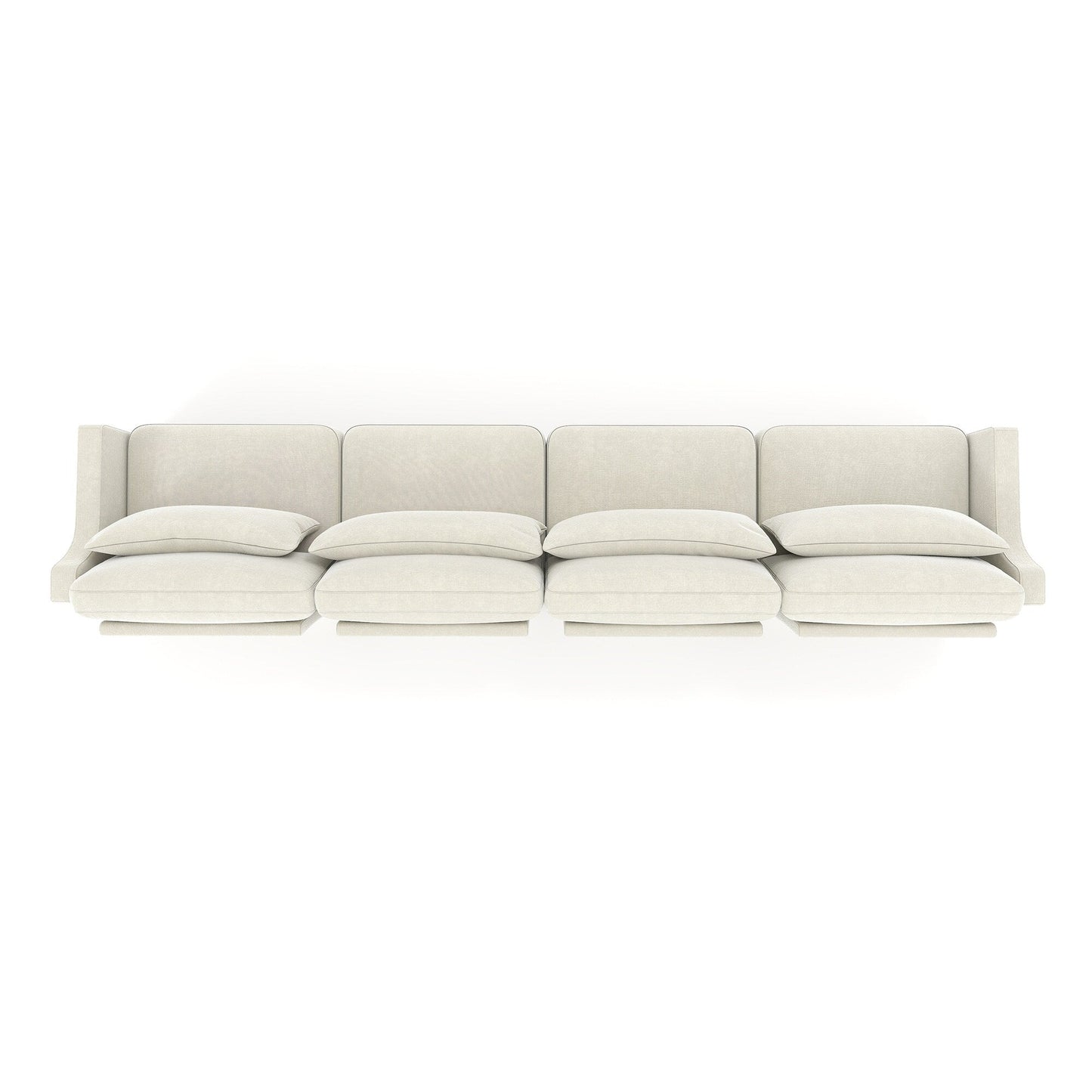 Canapé 6 places en chenille 141,7 avec base ergonomique en bois et éponge haute résilience pour le salon