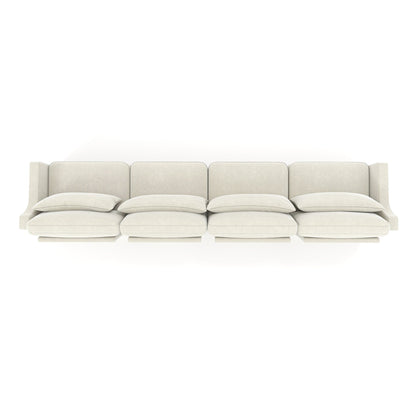 Canapé 6 places en chenille 141,7 avec base ergonomique en bois et éponge haute résilience pour le salon