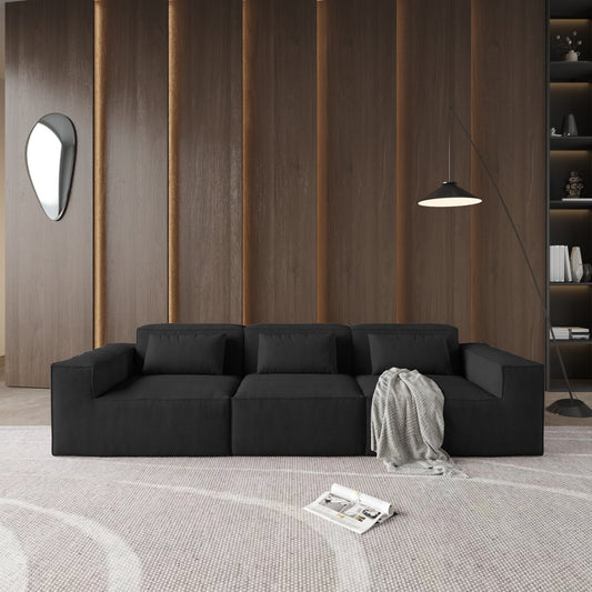 Canapé sectionnel Cloud 149, grand canapé modulaire 4 places, canapés modernes et confortables en velours côtelé, meubles de salon