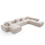 Canapé sectionnel modulaire Freedom kaki à extrémité ouverte