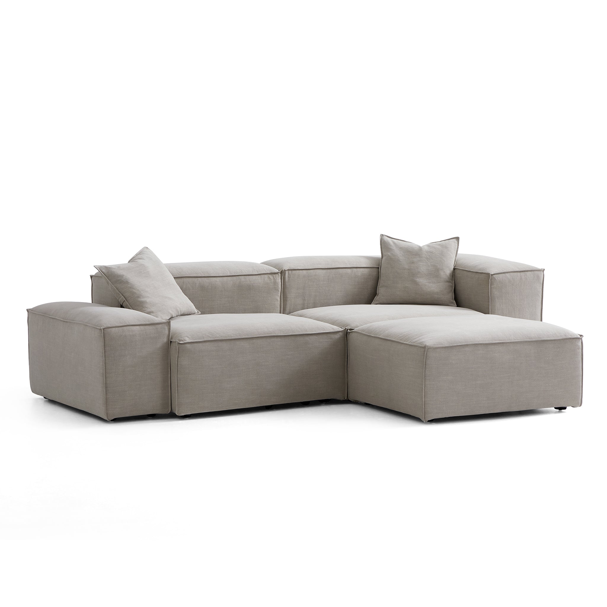 Canapé modulable Freedom beige avec pouf