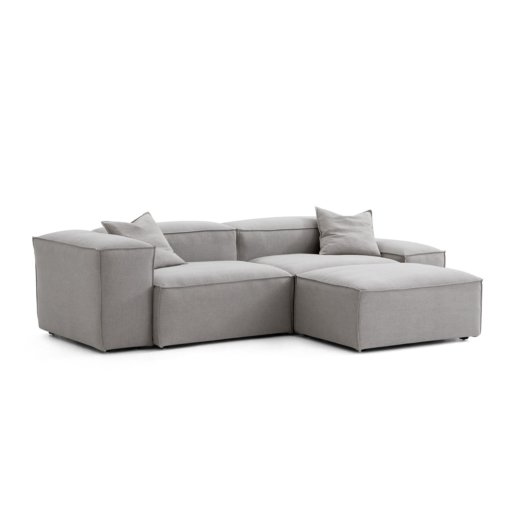 Canapé modulable Freedom beige avec pouf