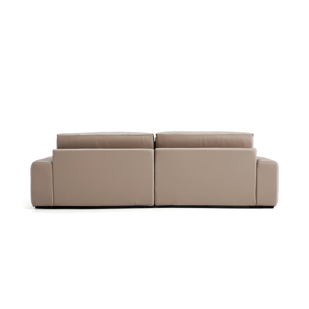 Chestnut Khaki Leather Sofa