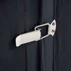 Canapé en cuir noir minimaliste géométrique