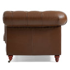 Durango Chesterfield Brown Top Grain Leather Tufted Sofa