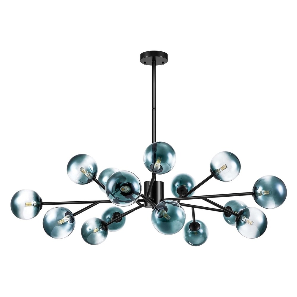 Lustre moderne à bulles Spoutnik de grande taille, noir ou doré, pour salle à manger