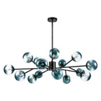Lustre moderne à bulles Spoutnik de grande taille, noir ou doré, pour salle à manger