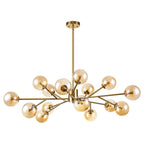 Lustre moderne à bulles Spoutnik de grande taille, noir ou doré, pour salle à manger