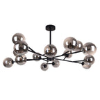 Lustre moderne à bulles Spoutnik de grande taille, noir ou doré, pour salle à manger