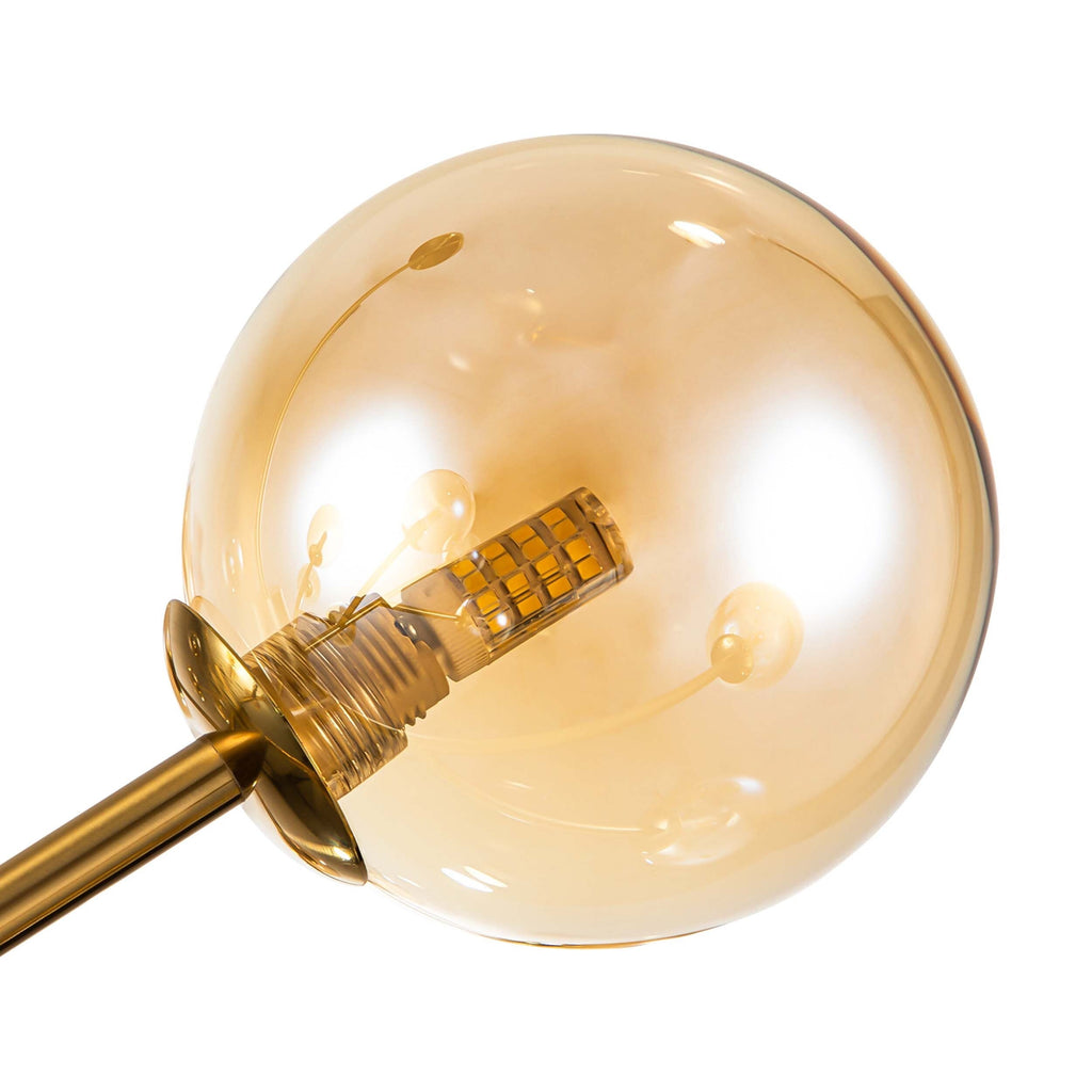 Lustre moderne à bulles Spoutnik de grande taille, noir ou doré, pour salle à manger