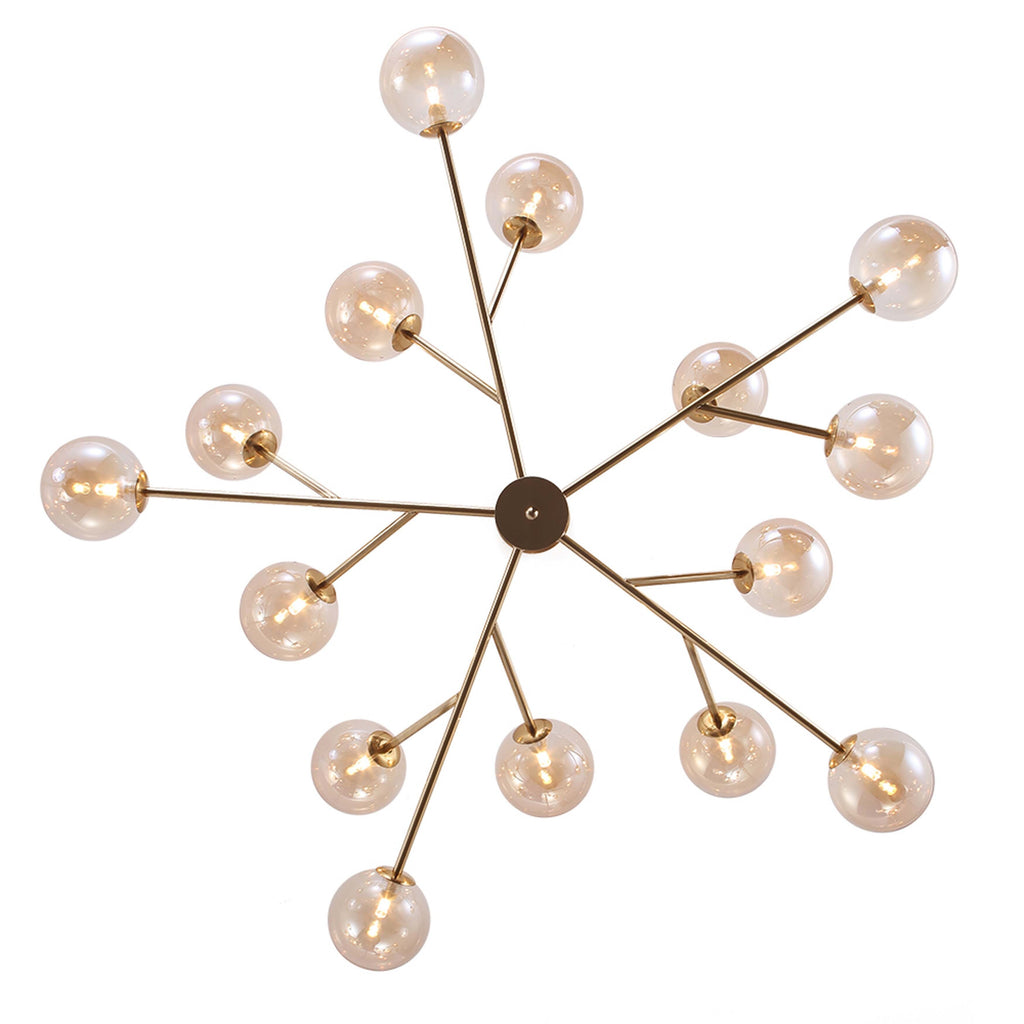 Lustre moderne à bulles Spoutnik de grande taille, noir ou doré, pour salle à manger