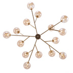 Lustre moderne à bulles Spoutnik de grande taille, noir ou doré, pour salle à manger