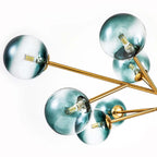 Lustre moderne à bulles Spoutnik de grande taille, noir ou doré, pour salle à manger