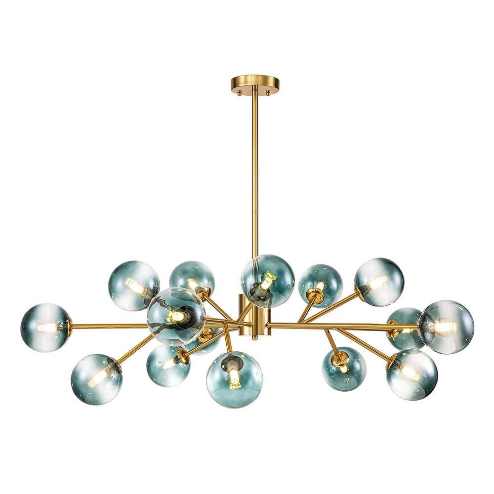 Lustre moderne à bulles Spoutnik de grande taille, noir ou doré, pour salle à manger