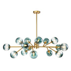 Lustre moderne à bulles Spoutnik de grande taille, noir ou doré, pour salle à manger