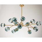 Lustre moderne à bulles Spoutnik de grande taille, noir ou doré, pour salle à manger