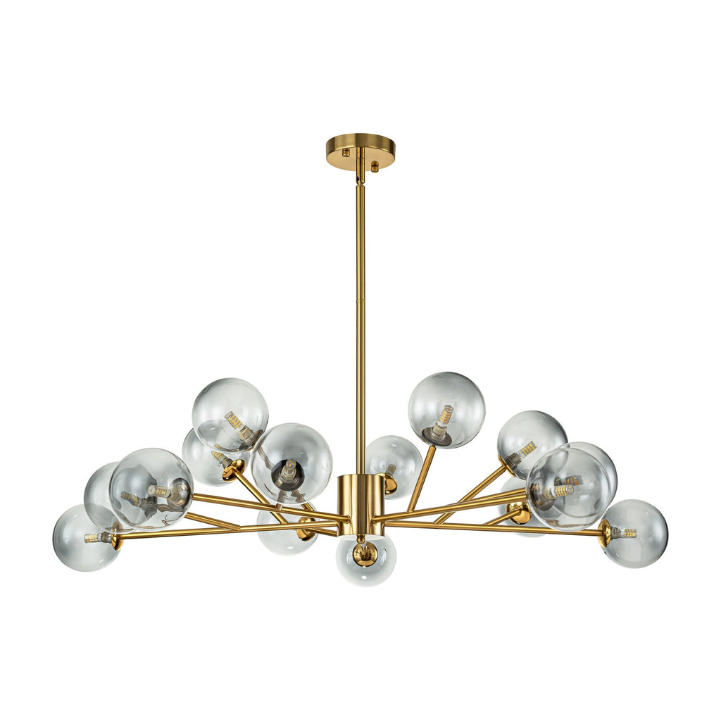 Lustre moderne à bulles Spoutnik de grande taille, noir ou doré, pour salle à manger