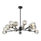 Lustre moderne à bulles Spoutnik de grande taille, noir ou doré, pour salle à manger