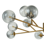 Lustre moderne à bulles Spoutnik de grande taille, noir ou doré, pour salle à manger