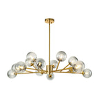 Lustre moderne à bulles Spoutnik de grande taille, noir ou doré, pour salle à manger