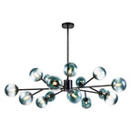 Lustre moderne à bulles Spoutnik de grande taille, noir ou doré, pour salle à manger