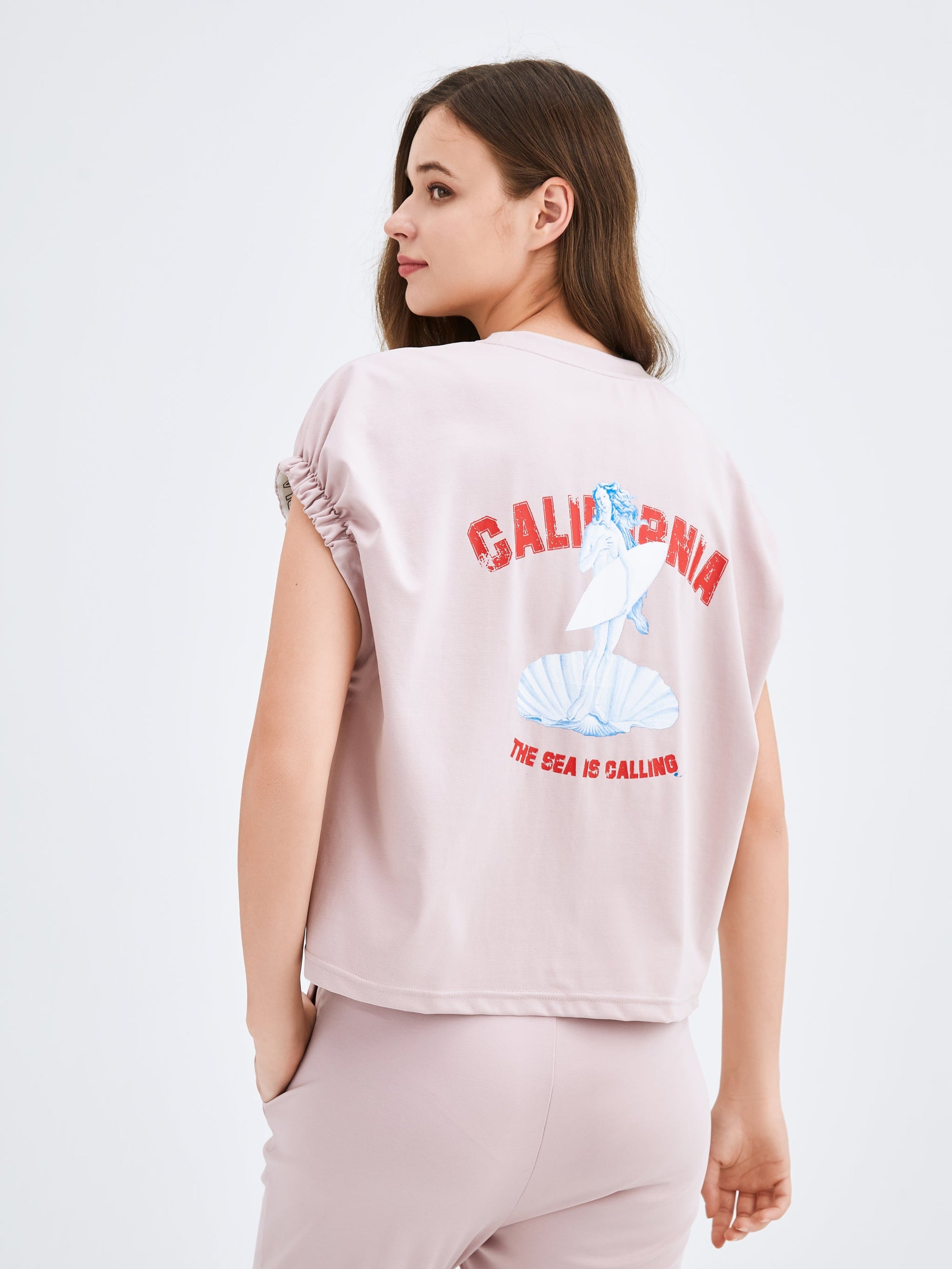 T-shirt imprimé Vénus rose