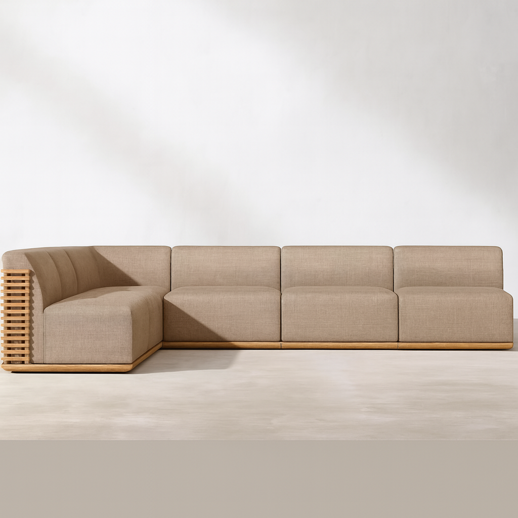 Solana Designer Teak Outdoor Sofa & Lounge Set