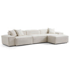 Canapé modulable Freedom beige avec pouf