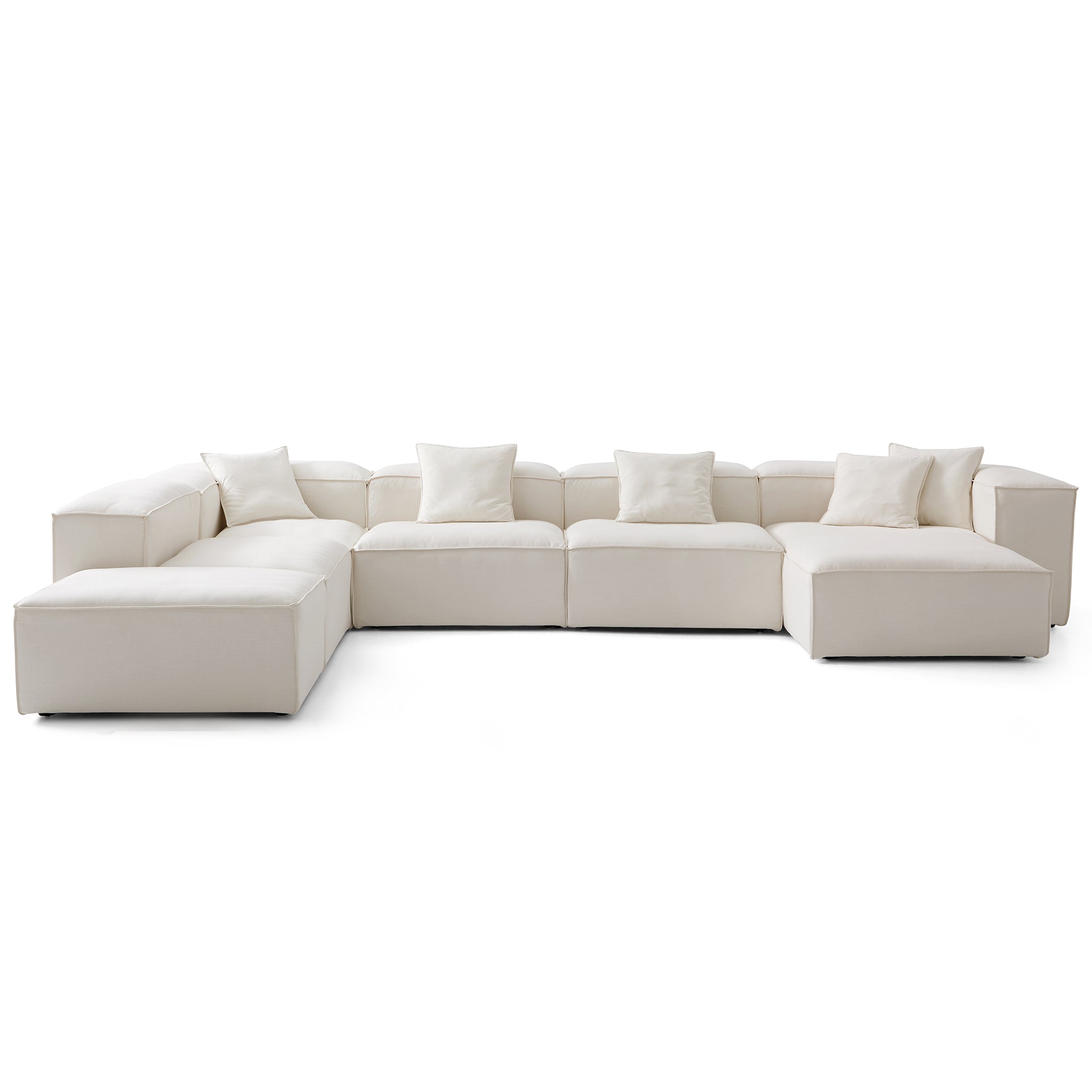 Freedom Modular Beige Open-End Sectional Sofa